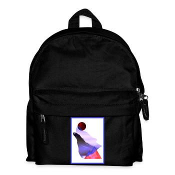 Moon Wolf - Laurids B Entwurf - Kinder Rucksack - Schwarz - Vorne