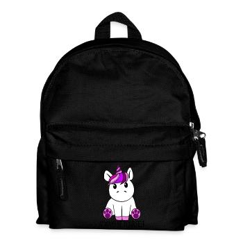 Einhorn "Always be yourself" - Kinder Rucksack - Schwarz - Vorne
