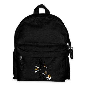 kokopelli carving american - Kids' Backpack - black - Front