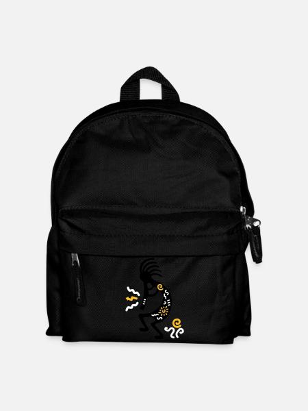 kokopelli sculpture américaine - Sac à dos Enfant - noir