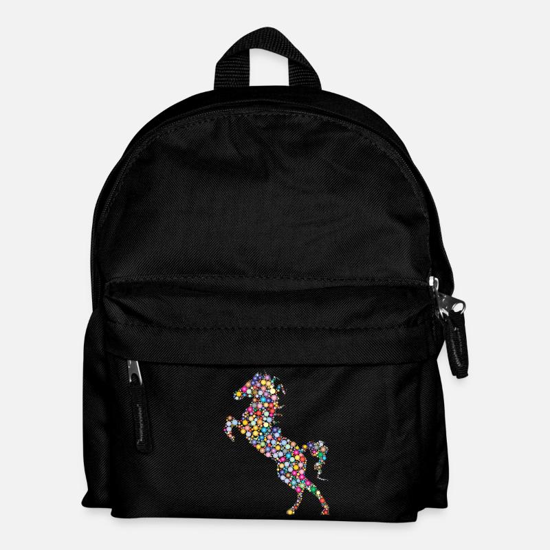 Pferd - Kinder Rucksack - Schwarz