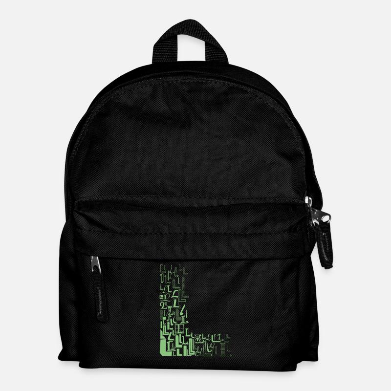 Schriftart Mode L - Kinder Rucksack - Schwarz