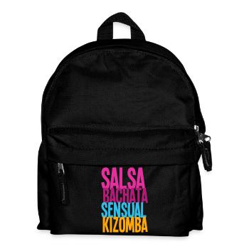 SALSA BACHATA SENSUAL KIZOMBA - Dance Shirts - Kids' Backpack - black - Front