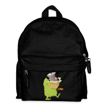 Umzugshelferlein - Kinder Rucksack - Schwarz - Vorne