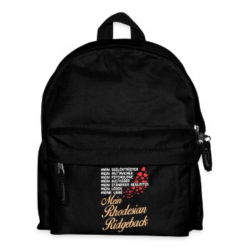 Rhodesian-Ridgeback- Mein - Kinder Rucksack - Schwarz - Vorne