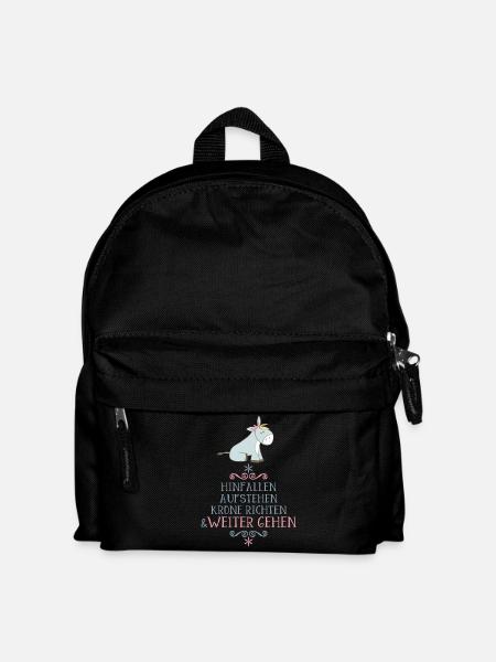 lustiger Spruch - Kinder Rucksack - Schwarz