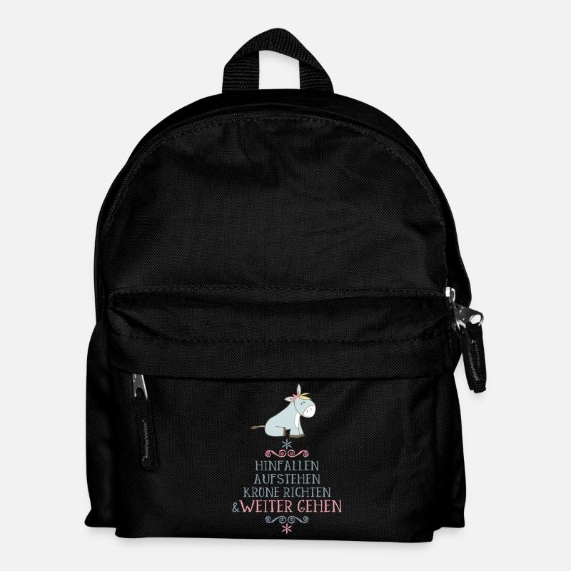 lustiger Spruch - Kinder Rucksack - Schwarz