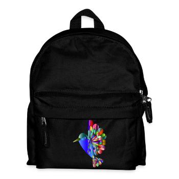 Colibri mosaïque colorée cadeau idée cadeau - Sac à dos Enfant - noir - Devant