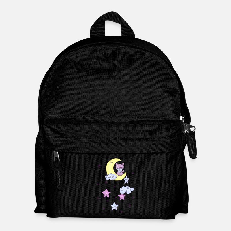 Fuchs im Mond - Kinder Rucksack - Schwarz