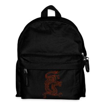 Red Japanese Fire Dragon - Gift - Kids' Backpack - black - Front