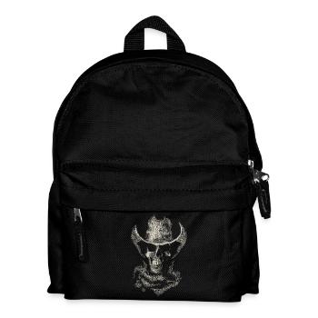 schädel cowboy - Kinder Rucksack - Schwarz - Vorne
