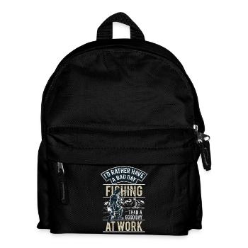 FISHING - lustiges Angler Shirt Vatertag Geschenk - Kinder Rucksack - Schwarz - Vorne