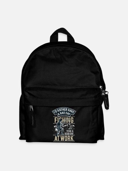 FISHING - Funny Angler Shirt Father's Day Gift - Kids' Backpack - black