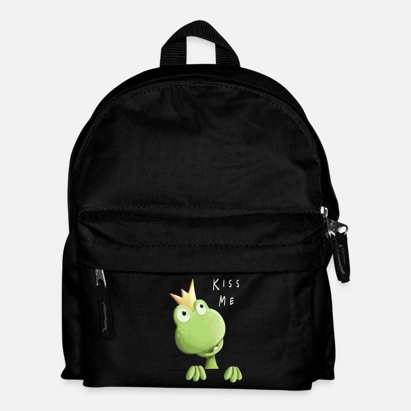 Kiss me Frog - Frog Prince - Comic - Kids' Backpack - black