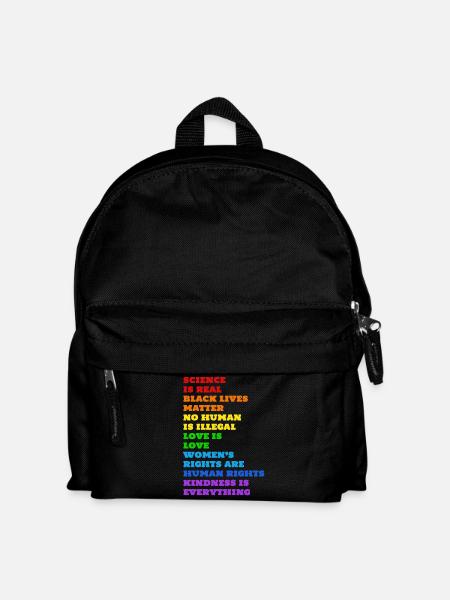 Menschenrechte! Kein Mensch ist Illegal! - Kinder Rucksack - Schwarz