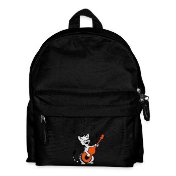Cat singing - Kids' Backpack - black - Front