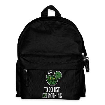 To do list: nothing! turtle - turtles - cute - Kids' Backpack - black - Front