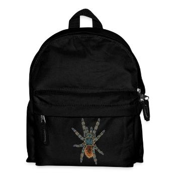 Spinne Vogelspinne ohne Schatten Illustration - Kinder Rucksack - Schwarz - Vorne