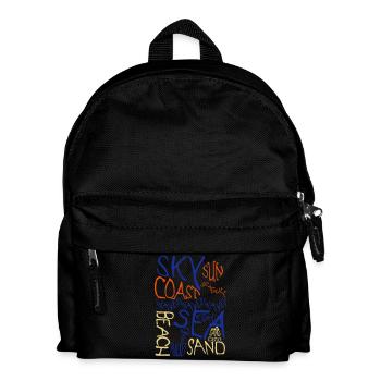 Beach Words 3 Colour - Kids' Backpack - black - Front