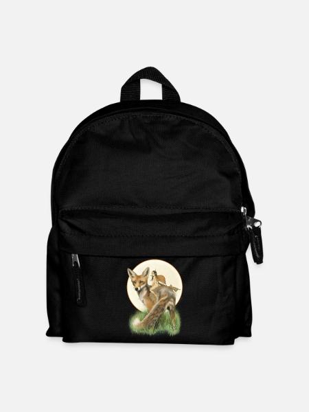Fuchs und Fee - Kinder Rucksack - Schwarz