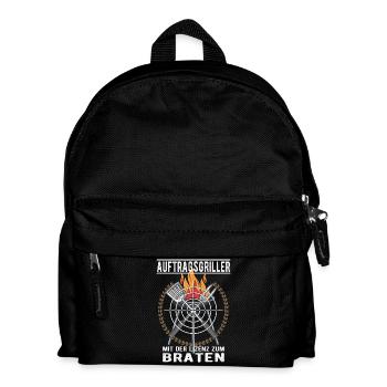 Auftragsgriller - Kinder Rucksack - Schwarz - Vorne