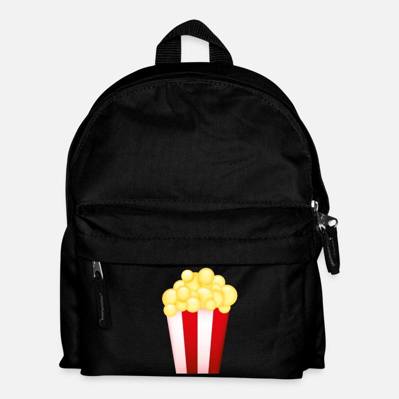 Smiley Popcorn - Kinder Rucksack - Schwarz
