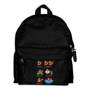 écureuils, écureuils, écureuils, cheikhs, - Sac à dos Enfant - noir - Devant
