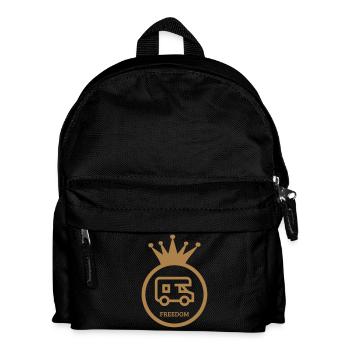 Campingplatz / Camper / Camping / Camp - Kinder Rucksack - Schwarz - Vorne