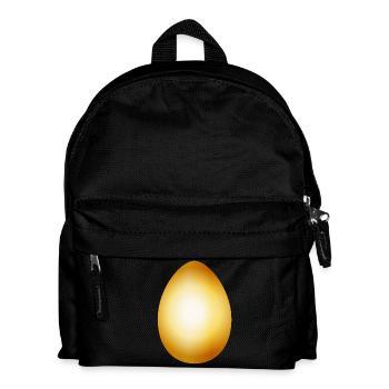 goldenes Ei - vergoldetes Hühnerei für Ostern - Kinder Rucksack - Schwarz - Vorne