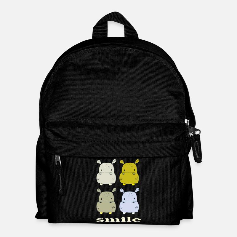 nilpferd smile - Kinder Rucksack - Schwarz