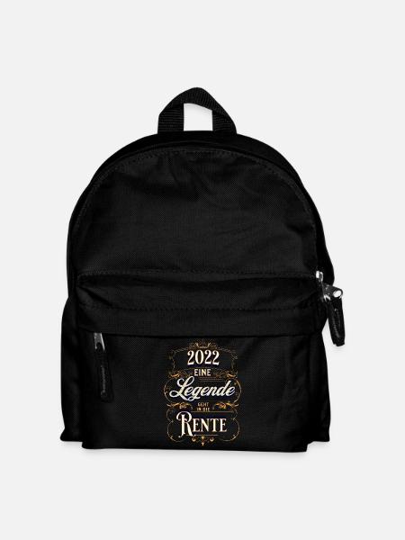 Rente 2022 eine Legende geht in die Rente - Kinder Rucksack - Schwarz