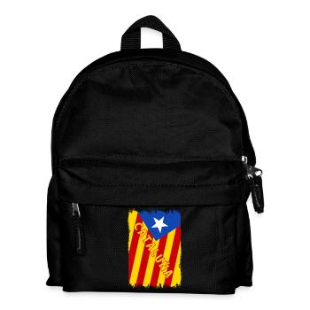 Katalonien Flaggen Design - Kinder Rucksack - Schwarz - Vorne