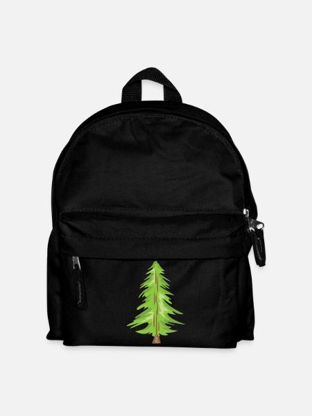 Tannenbaum christmas Weihnachten Wald Baum Bäume - Kinder Rucksack - Schwarz