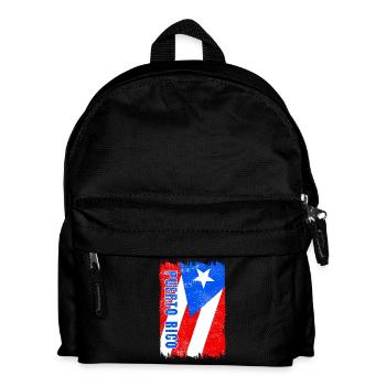 Puerto Rico Flagge - Kinder Rucksack - Schwarz - Vorne