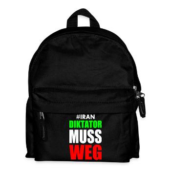 diktator muss weg iran - Kinder Rucksack - Schwarz - Vorne