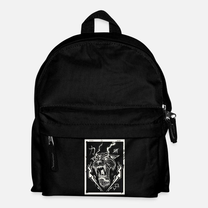 Tiger white - Kids' Backpack - black