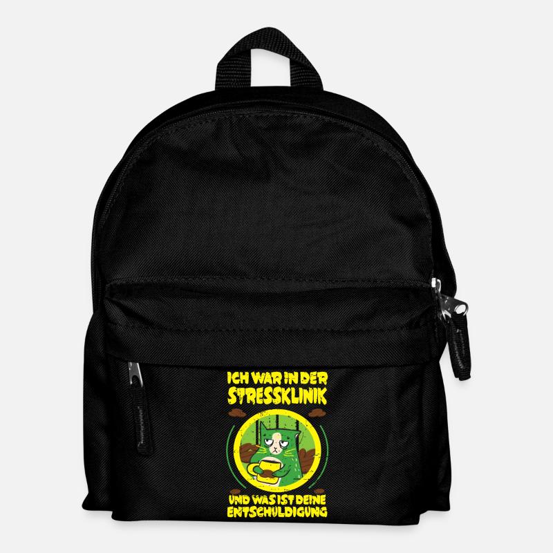 Kaffee Stress Klinik - Kinder Rucksack - Schwarz