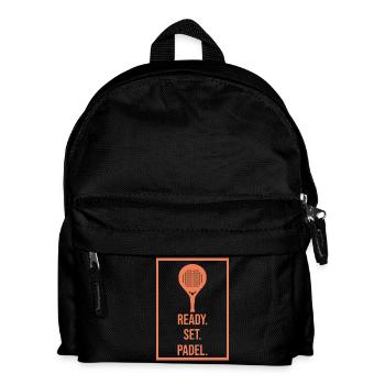 Racket Padel Tennis Player Sport Statement - Kids' Backpack - black - Front