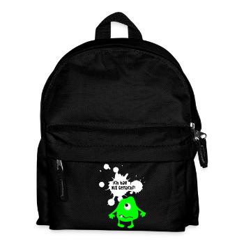 Monsterunschuldig lustige coole Bilder Quotes Fun - Kinder Rucksack - Schwarz - Vorne