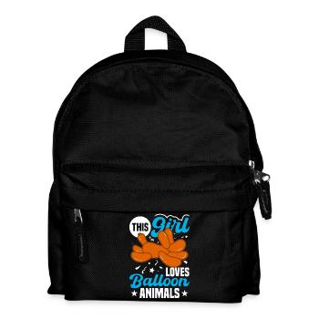 Ballon Twisting Design - Kinder Rucksack - Schwarz - Vorne