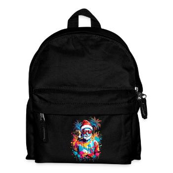 Coole Weihnachtsmann - Kinder Rucksack - Schwarz - Vorne