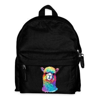 Alpaka - Kinder Rucksack - Schwarz - Vorne