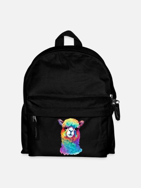 Alpaka - Kinder Rucksack - Schwarz