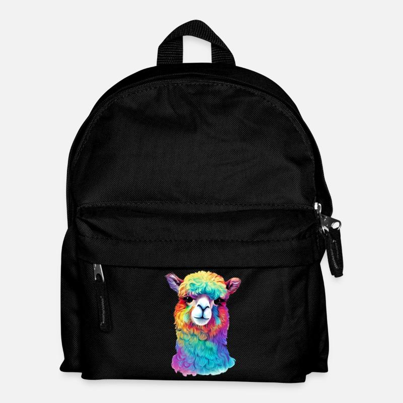 Alpaka - Kinder Rucksack - Schwarz
