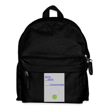 Diamantenkette Geometrisch - Kinder Rucksack - Schwarz - Vorne