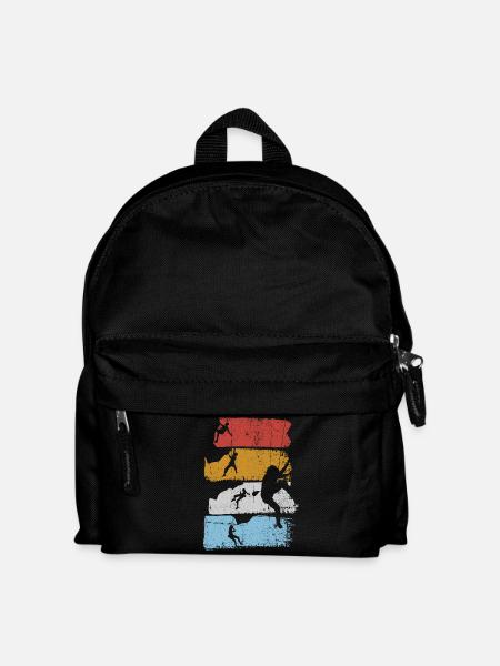 Surf Stripes Silhouette - Kids' Backpack - black