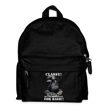 Steampunk Rabe - Kinder Rucksack - Schwarz - Vorne