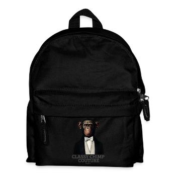 Classy Chimp Couture | Elegant Monkey in Tuxedo - Kids' Backpack - black - Front