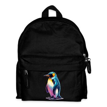 Pinguin - Kinder Rucksack - Schwarz - Vorne