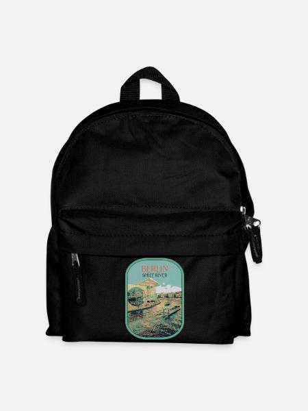 Modern Architecture Berlin Illustration - Kids' Backpack - black